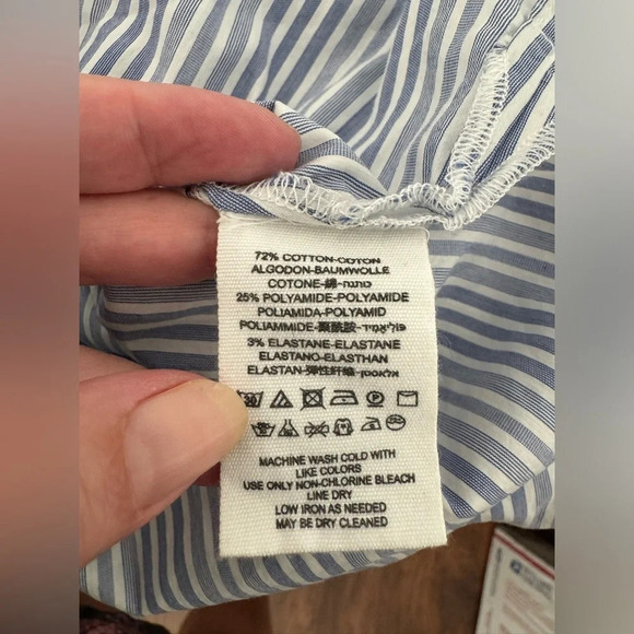 Free People March to the Beat Off the Shoulder Striped Top Bell Sleeves Sz XS - Picture 8 of 9